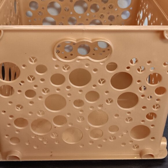Vintage Yaffa Plastic Utility Basket Crate - Beige - Picture 4 of 5